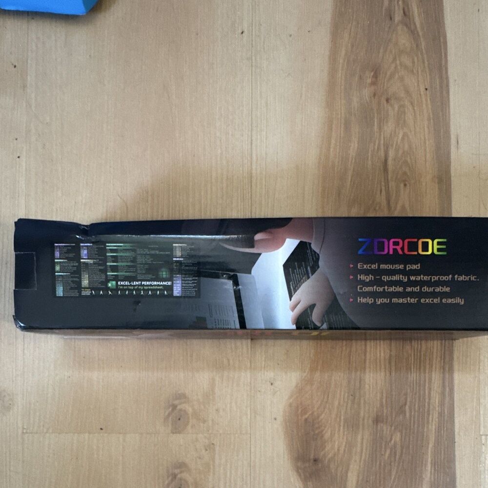 ZDRCOE Waterproof Mouse Pad, Black Pictorial Design Fabric Surface